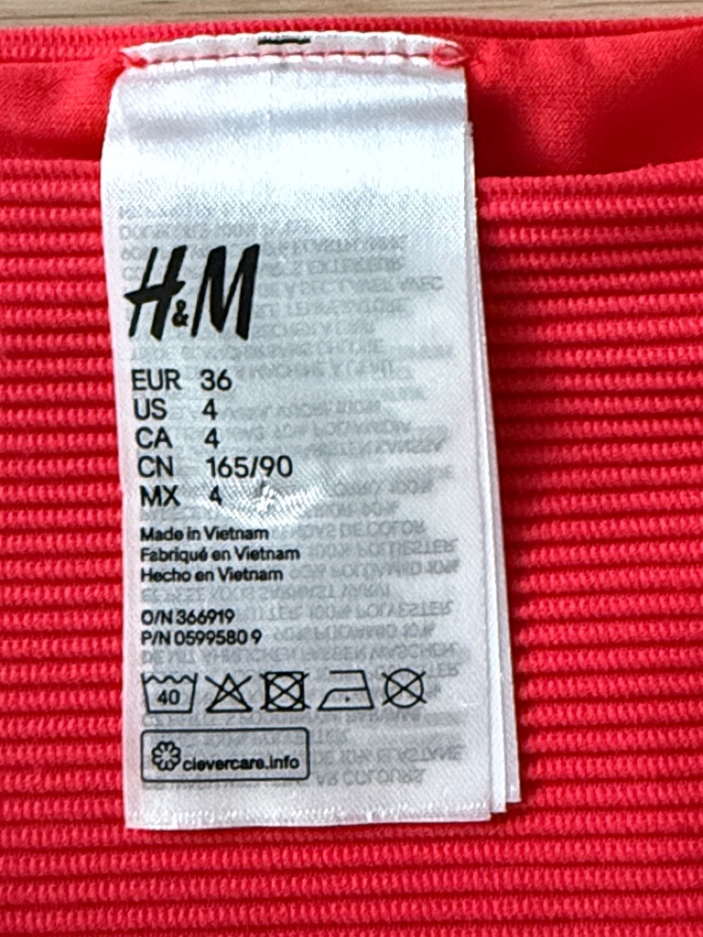 H&M Red Ribbed Bikini Bottoms - Picture 3 of 3